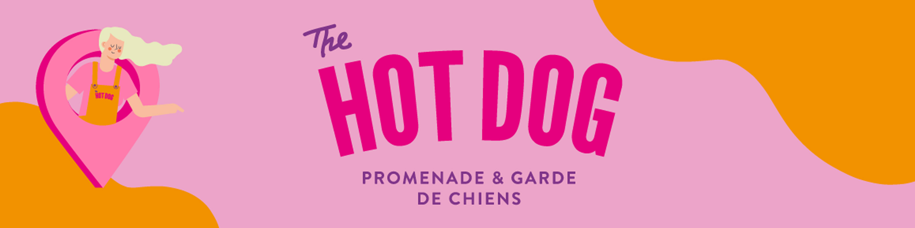 Identité visuelle The Hot Dog, promenade et garde de chiens