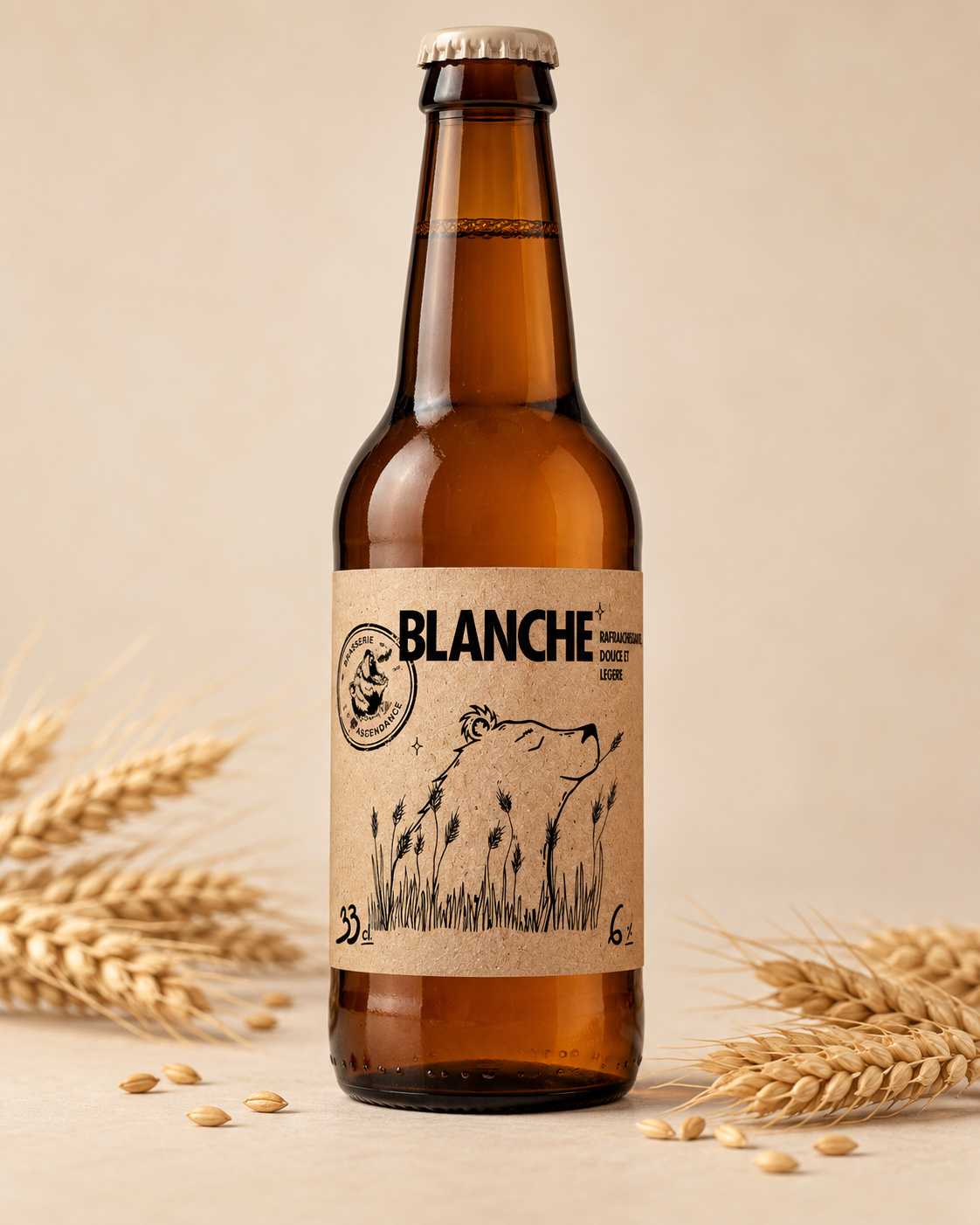 Bouteille de bière Blanche — Ascendance Brasserie