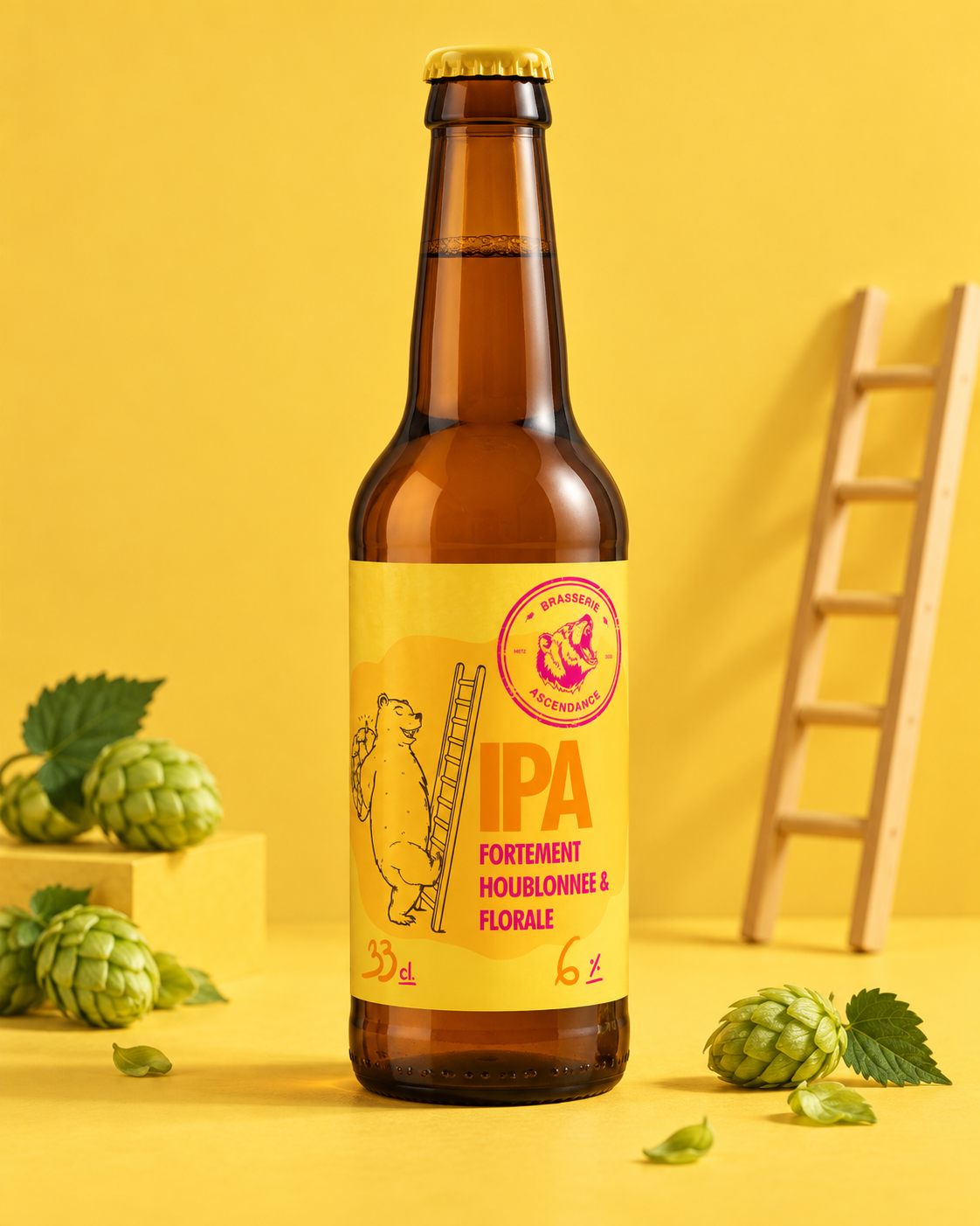 Bouteille de bière IPA — Ascendance Brasserie