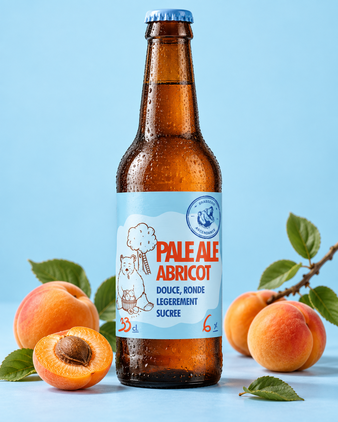 Bouteille de bière Pale Ale Abricot — Ascendance Brasserie